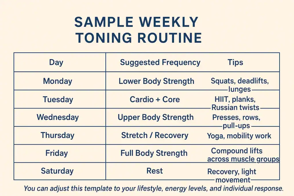 Weekly exercise Wisley plan graphic