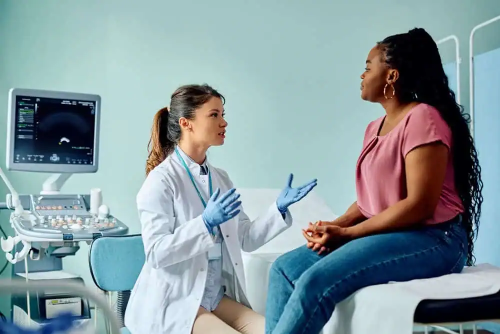 Woman have consultation about vaginal laxity Wisley